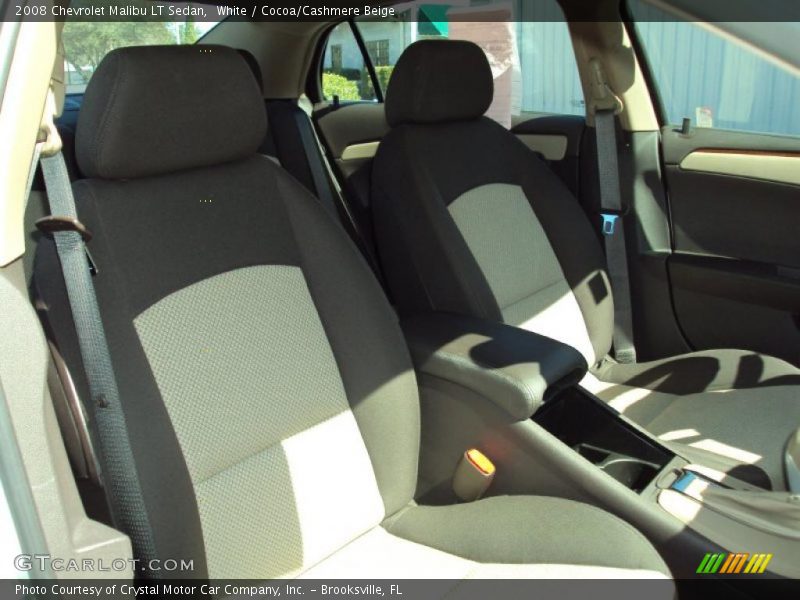 White / Cocoa/Cashmere Beige 2008 Chevrolet Malibu LT Sedan