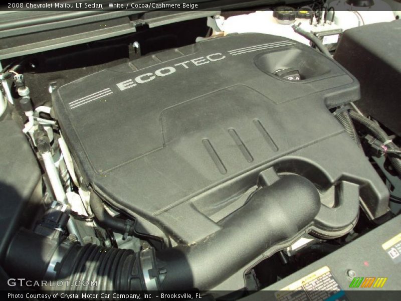 White / Cocoa/Cashmere Beige 2008 Chevrolet Malibu LT Sedan