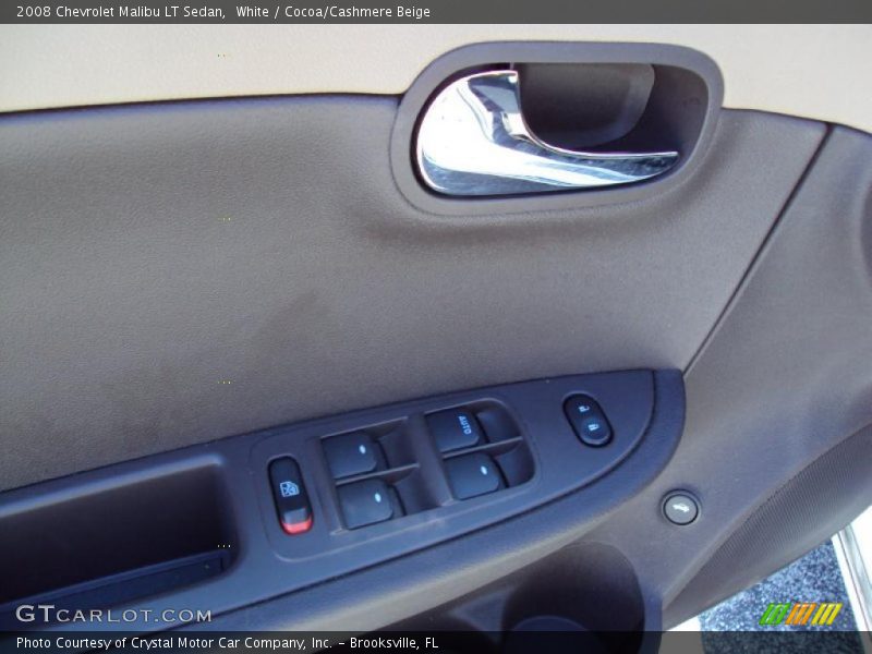 White / Cocoa/Cashmere Beige 2008 Chevrolet Malibu LT Sedan
