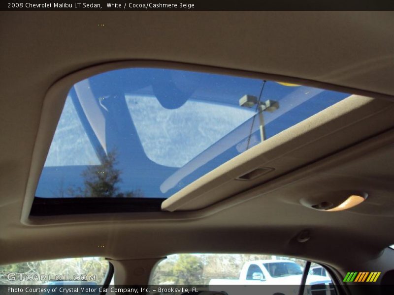 White / Cocoa/Cashmere Beige 2008 Chevrolet Malibu LT Sedan