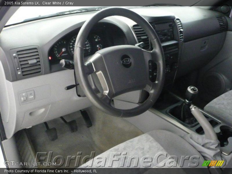 Clear White / Gray 2005 Kia Sorento LX