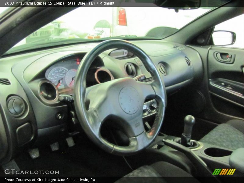 Steel Blue Pearl / Midnight 2003 Mitsubishi Eclipse GS Coupe
