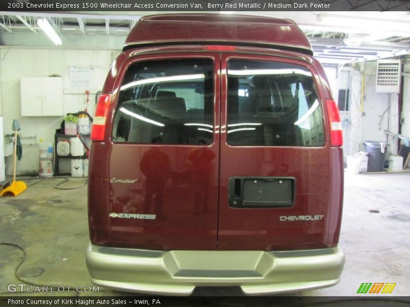 Berry Red Metallic / Medium Dark Pewter 2003 Chevrolet Express 1500 Wheelchair Access Conversion Van