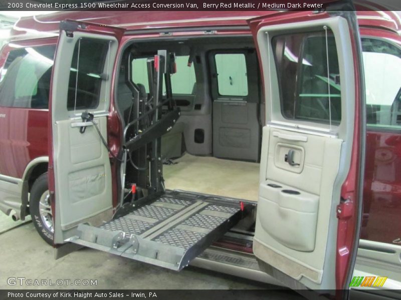 Berry Red Metallic / Medium Dark Pewter 2003 Chevrolet Express 1500 Wheelchair Access Conversion Van