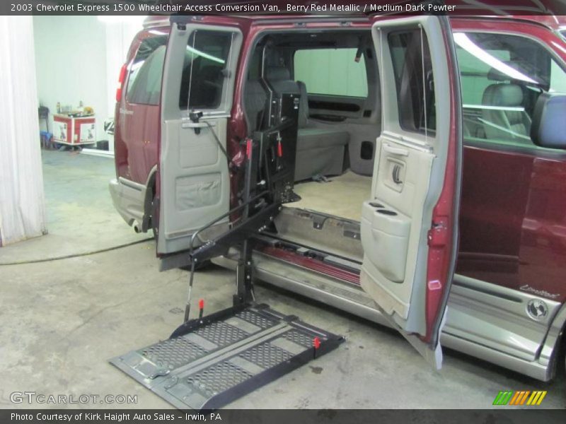 Berry Red Metallic / Medium Dark Pewter 2003 Chevrolet Express 1500 Wheelchair Access Conversion Van