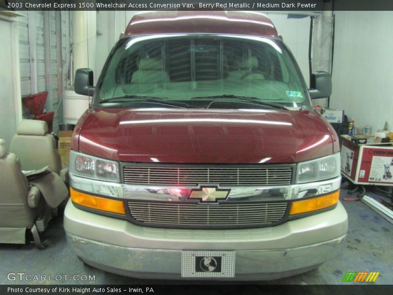 Berry Red Metallic / Medium Dark Pewter 2003 Chevrolet Express 1500 Wheelchair Access Conversion Van