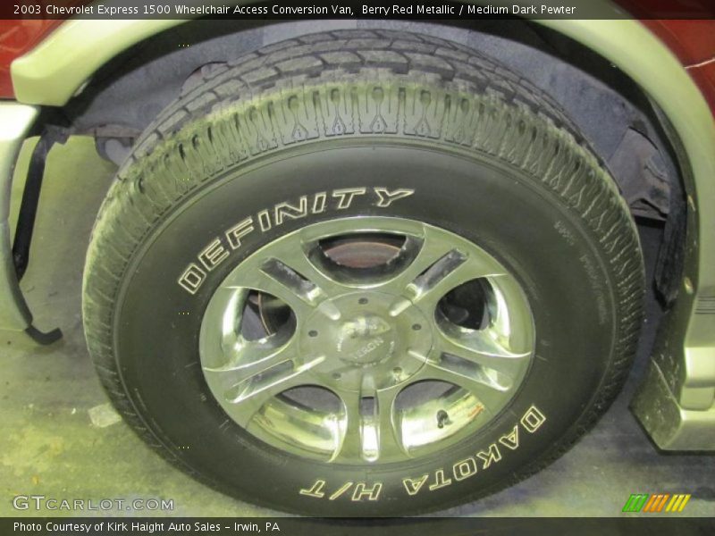 Berry Red Metallic / Medium Dark Pewter 2003 Chevrolet Express 1500 Wheelchair Access Conversion Van