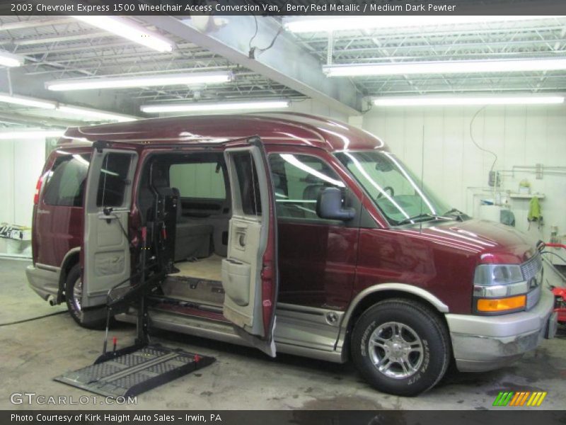 Berry Red Metallic / Medium Dark Pewter 2003 Chevrolet Express 1500 Wheelchair Access Conversion Van