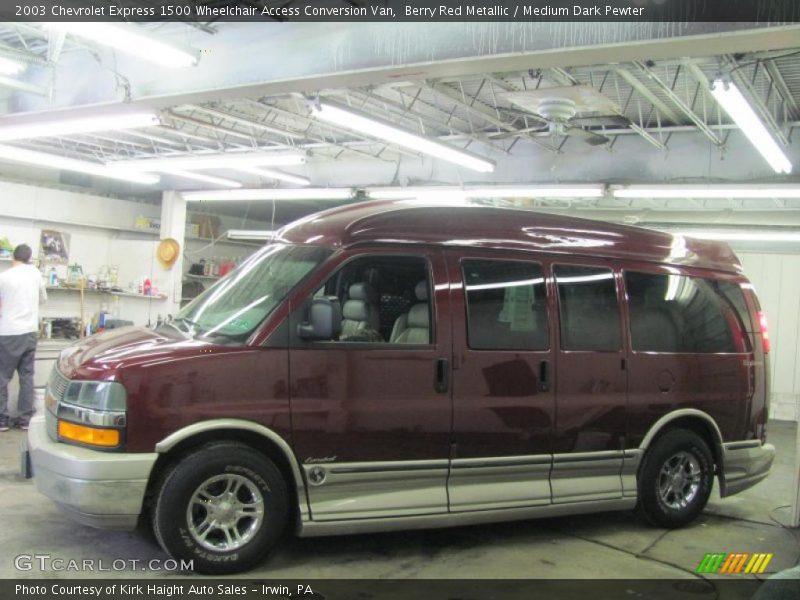 Berry Red Metallic / Medium Dark Pewter 2003 Chevrolet Express 1500 Wheelchair Access Conversion Van