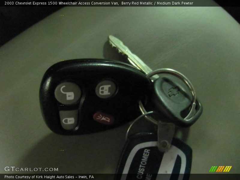 Berry Red Metallic / Medium Dark Pewter 2003 Chevrolet Express 1500 Wheelchair Access Conversion Van