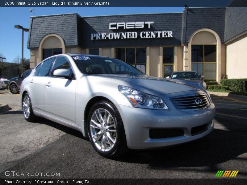 Liquid Platinum Silver / Graphite 2008 Infiniti G 35 Sedan