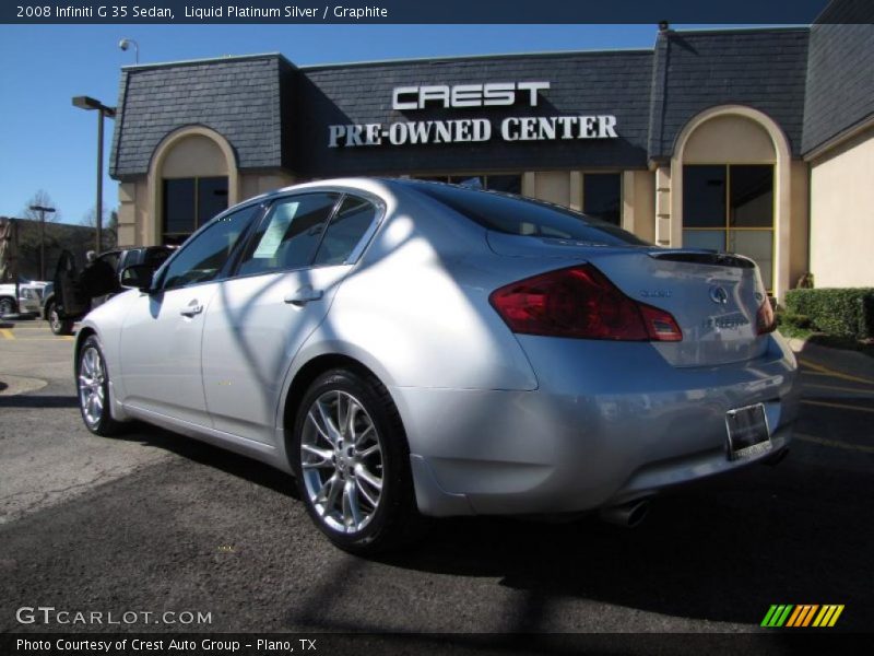 Liquid Platinum Silver / Graphite 2008 Infiniti G 35 Sedan