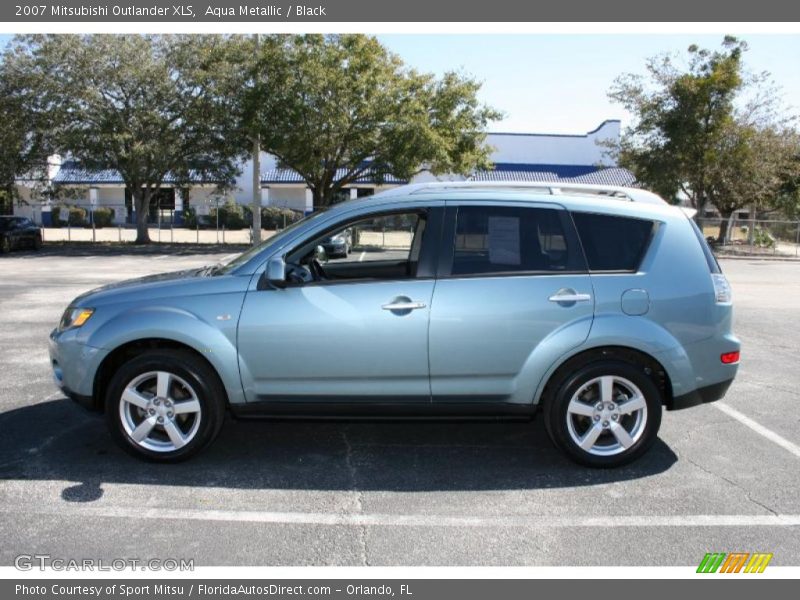 Aqua Metallic / Black 2007 Mitsubishi Outlander XLS