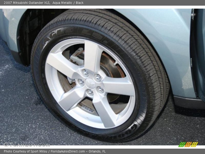 Aqua Metallic / Black 2007 Mitsubishi Outlander XLS