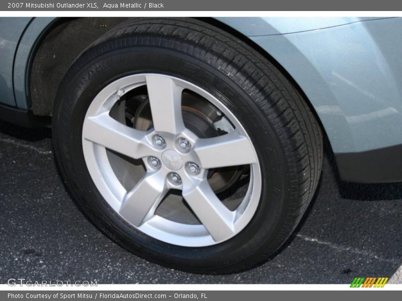 Aqua Metallic / Black 2007 Mitsubishi Outlander XLS