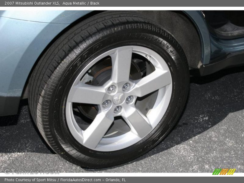 Aqua Metallic / Black 2007 Mitsubishi Outlander XLS