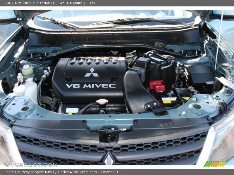 Aqua Metallic / Black 2007 Mitsubishi Outlander XLS