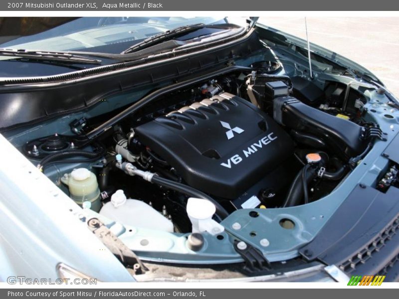 Aqua Metallic / Black 2007 Mitsubishi Outlander XLS