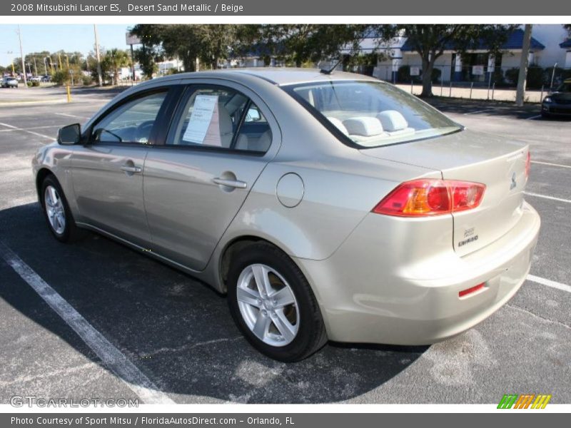 Desert Sand Metallic / Beige 2008 Mitsubishi Lancer ES