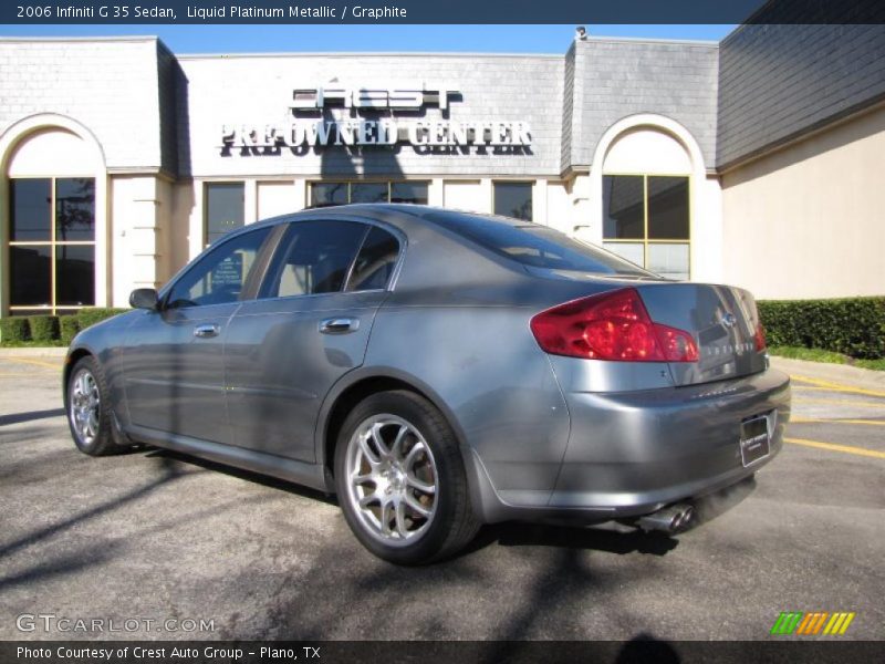 Liquid Platinum Metallic / Graphite 2006 Infiniti G 35 Sedan