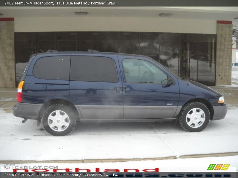 True Blue Metallic / Portland Gray 2002 Mercury Villager Sport