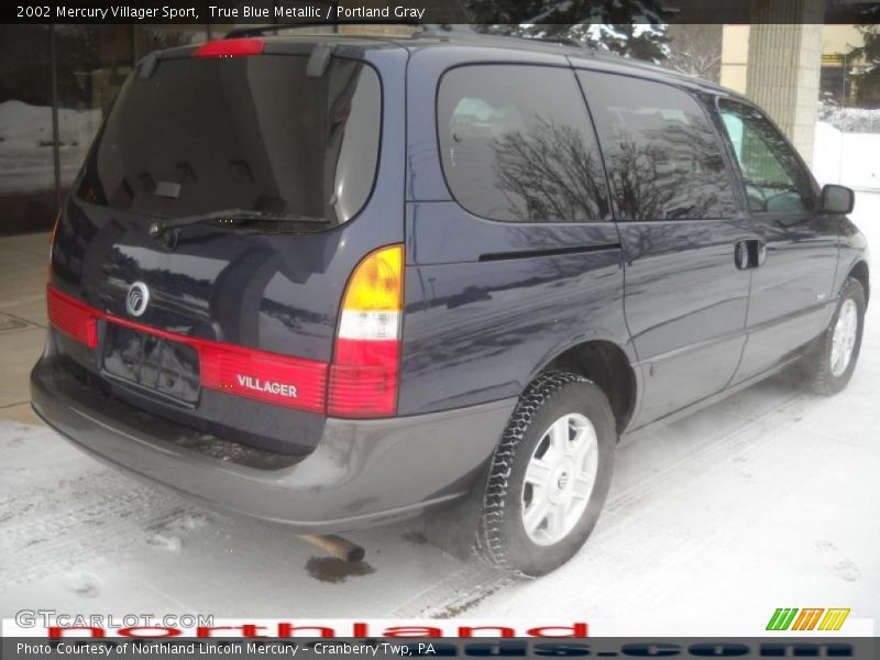 True Blue Metallic / Portland Gray 2002 Mercury Villager Sport