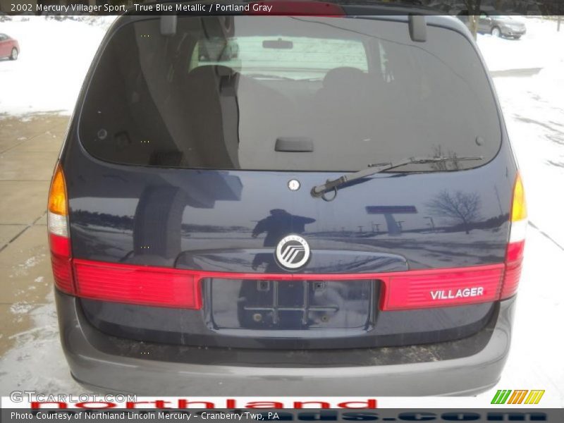 True Blue Metallic / Portland Gray 2002 Mercury Villager Sport