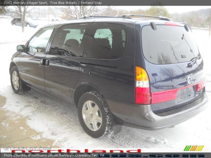 True Blue Metallic / Portland Gray 2002 Mercury Villager Sport