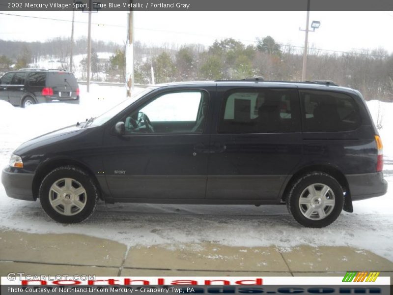 True Blue Metallic / Portland Gray 2002 Mercury Villager Sport