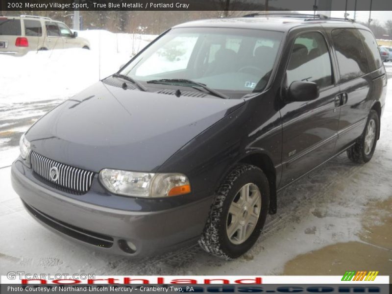 True Blue Metallic / Portland Gray 2002 Mercury Villager Sport