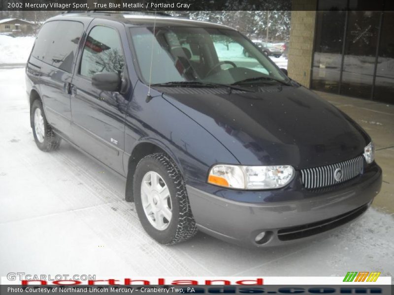 True Blue Metallic / Portland Gray 2002 Mercury Villager Sport