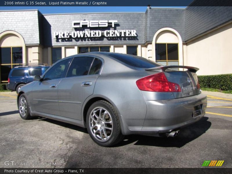Liquid Platinum Metallic / Graphite 2006 Infiniti G 35 Sedan