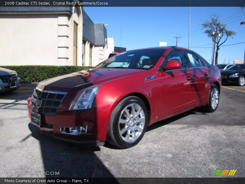 Crystal Red / Cashmere/Cocoa 2008 Cadillac CTS Sedan