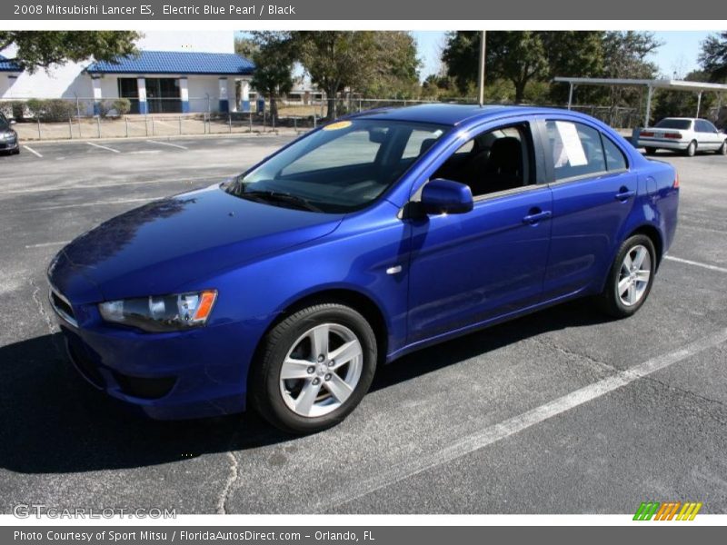 Electric Blue Pearl / Black 2008 Mitsubishi Lancer ES