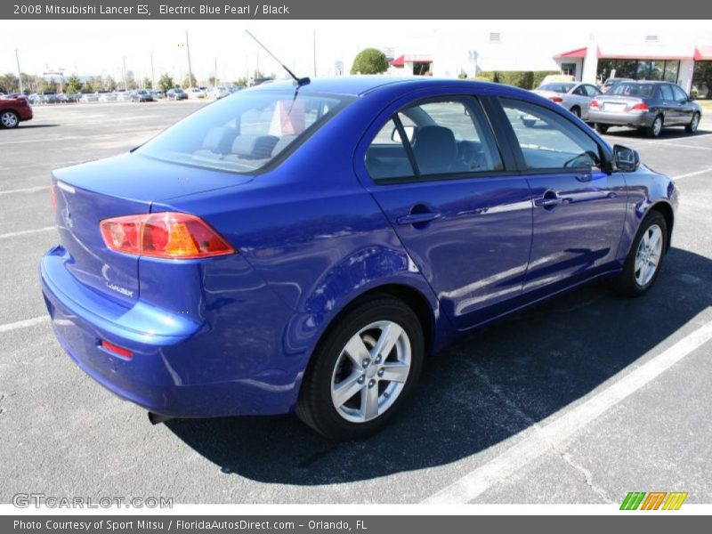 Electric Blue Pearl / Black 2008 Mitsubishi Lancer ES