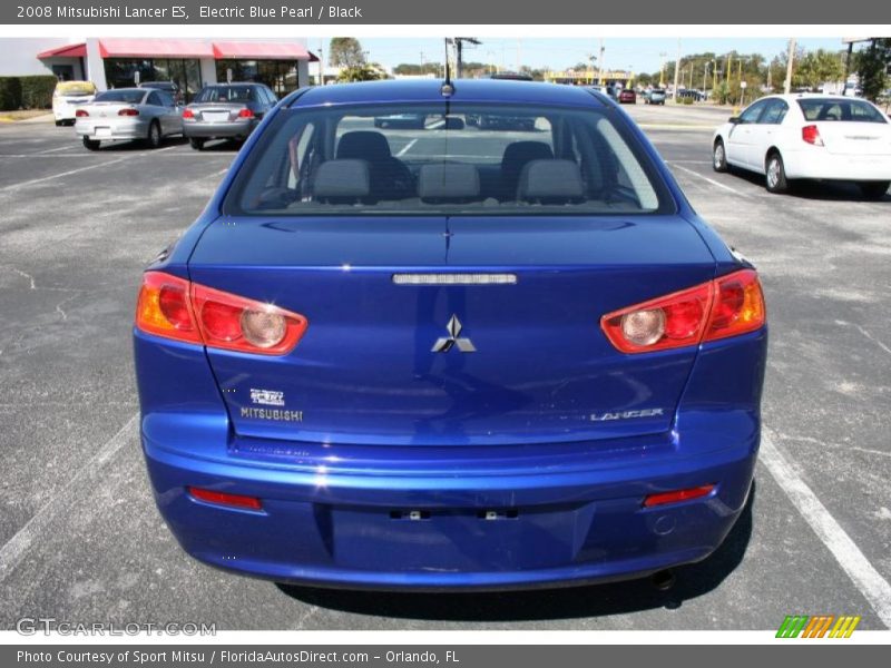 Electric Blue Pearl / Black 2008 Mitsubishi Lancer ES