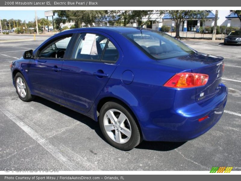 Electric Blue Pearl / Black 2008 Mitsubishi Lancer ES