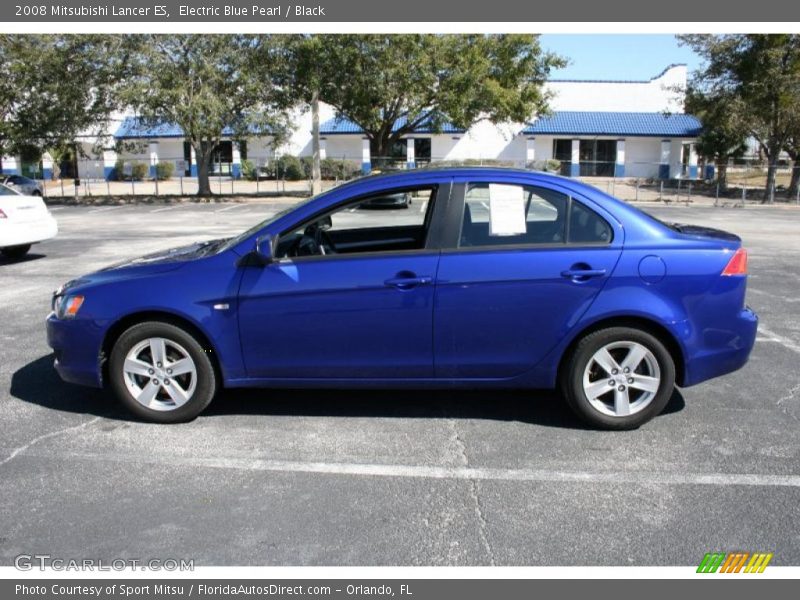 Electric Blue Pearl / Black 2008 Mitsubishi Lancer ES
