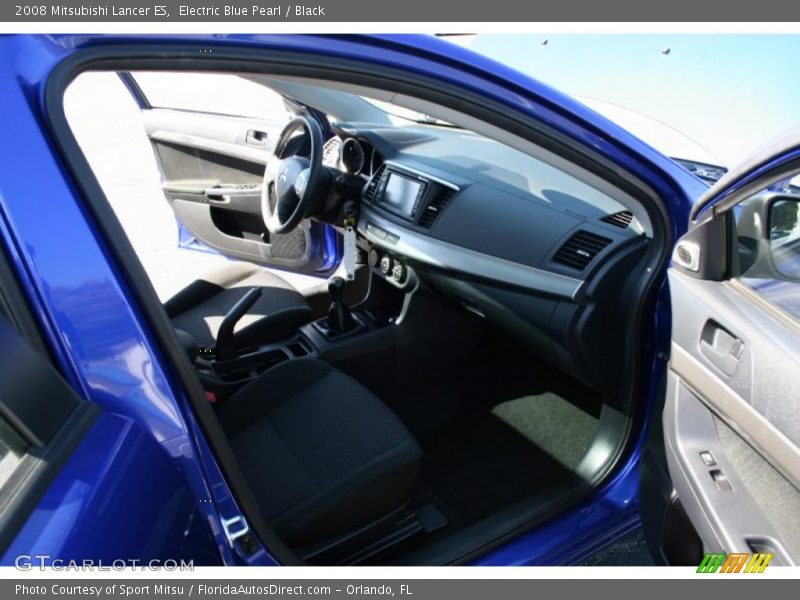 Electric Blue Pearl / Black 2008 Mitsubishi Lancer ES