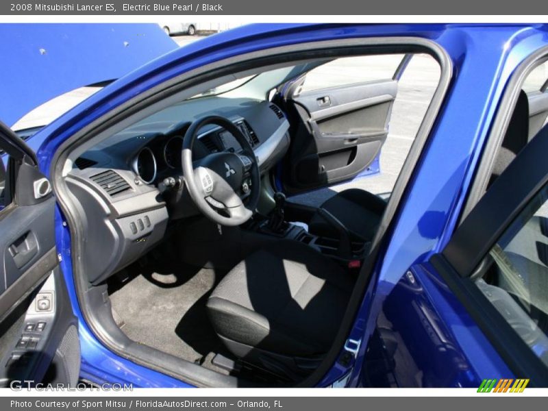 Electric Blue Pearl / Black 2008 Mitsubishi Lancer ES