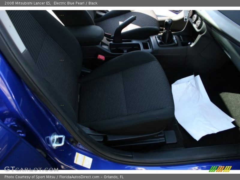 Electric Blue Pearl / Black 2008 Mitsubishi Lancer ES