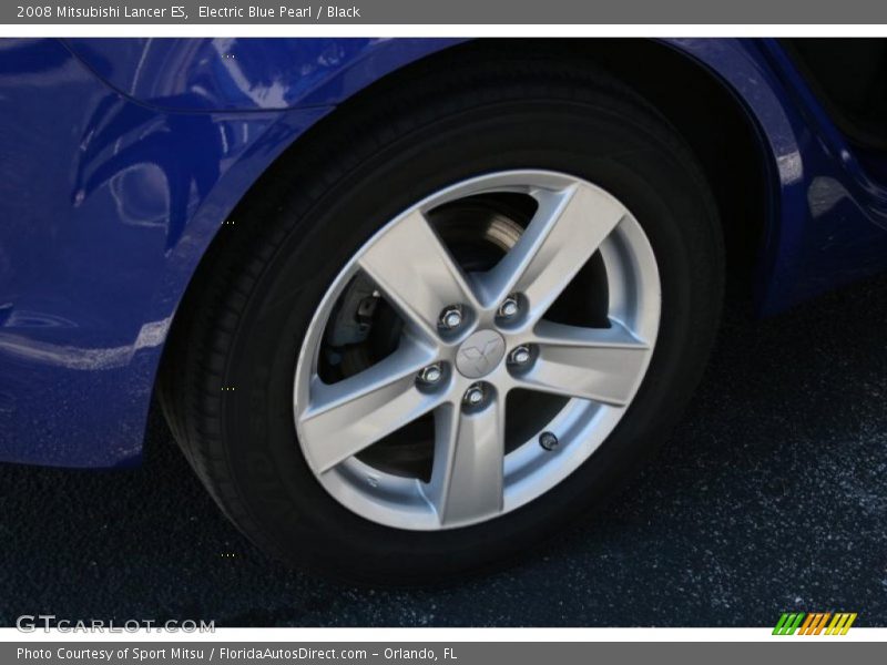 Electric Blue Pearl / Black 2008 Mitsubishi Lancer ES