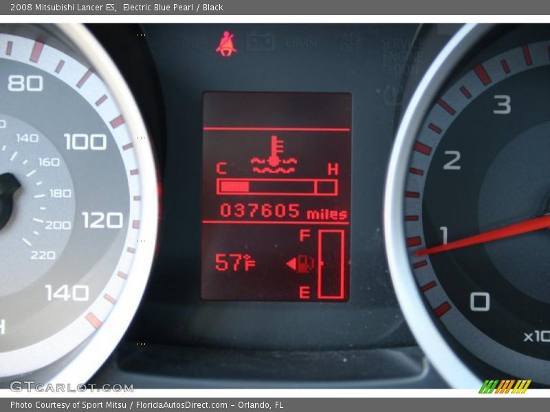 Electric Blue Pearl / Black 2008 Mitsubishi Lancer ES