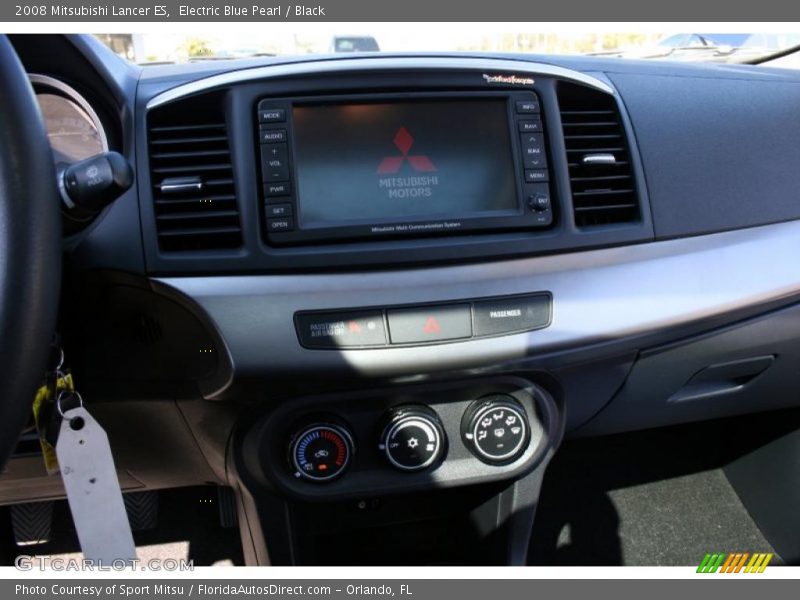 Electric Blue Pearl / Black 2008 Mitsubishi Lancer ES