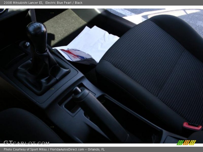 Electric Blue Pearl / Black 2008 Mitsubishi Lancer ES
