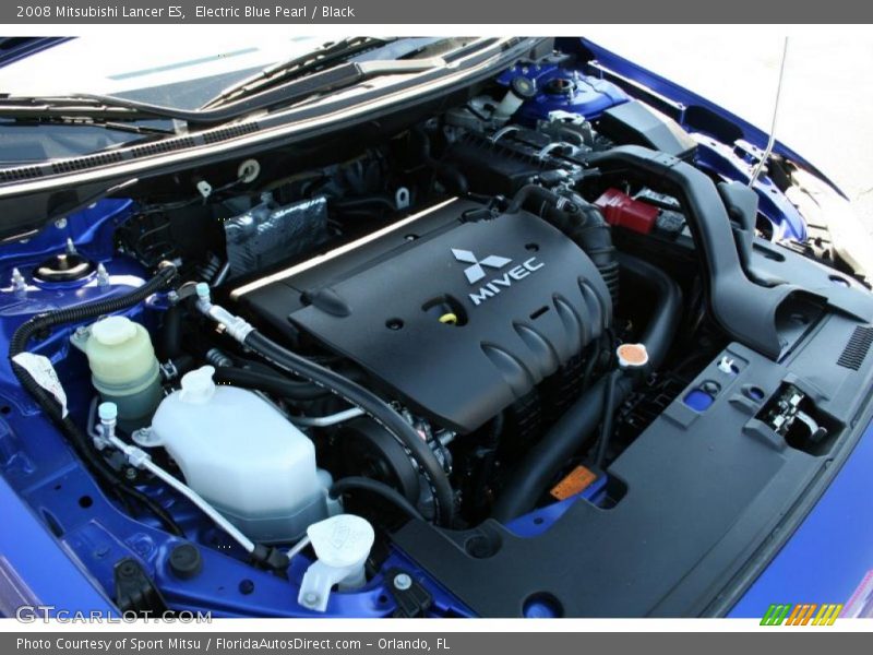 Electric Blue Pearl / Black 2008 Mitsubishi Lancer ES