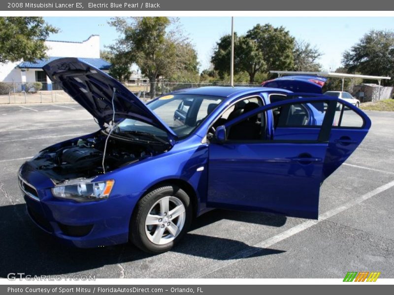 Electric Blue Pearl / Black 2008 Mitsubishi Lancer ES