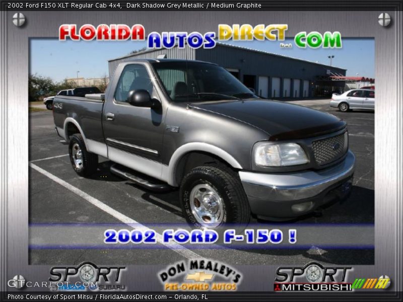 Dark Shadow Grey Metallic / Medium Graphite 2002 Ford F150 XLT Regular Cab 4x4
