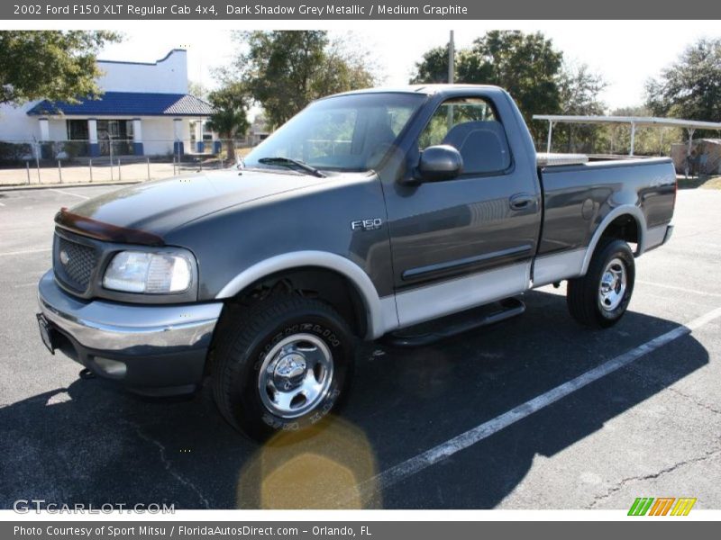 Dark Shadow Grey Metallic / Medium Graphite 2002 Ford F150 XLT Regular Cab 4x4