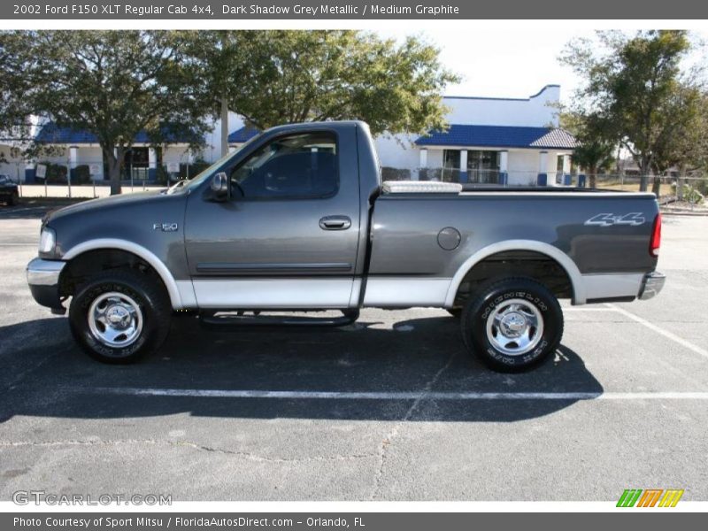 Dark Shadow Grey Metallic / Medium Graphite 2002 Ford F150 XLT Regular Cab 4x4